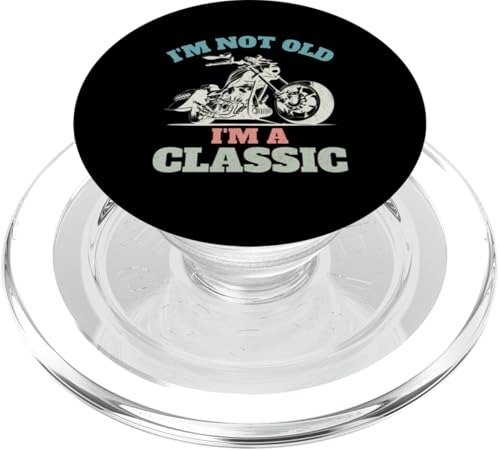 I'm Not Old I'm a Classic – Vatertag – Vintage Motorrad PopSockets PopGrip für MagSafe von Funny Father Fashions