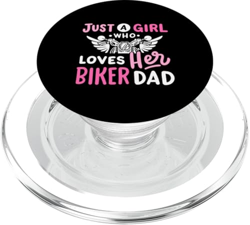 Ein Mädchen, das ihren Biker-Vater liebt, lustige Mädchen, Papa, Frauen, Kinder PopSockets PopGrip für MagSafe Ein Mädchen, das ihren Biker-Vater liebt, lustige Mädchen, Papa, Frauen, Kinder PopSockets PopGrip für MagSafe von Funny Father's Day Gear