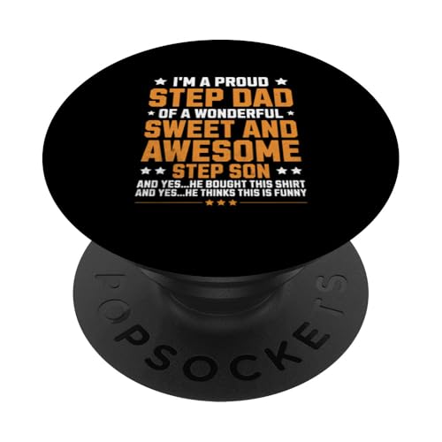 Ich bin ein stolzer Stiefvater eines wunderbaren Stiefsohnes Lustiger Stiefvater PopSockets Klebender PopGrip Ich bin ein stolzer Stiefvater eines wunderbaren Stiefsohnes Lustiger Stiefvater PopSockets Klebender PopGrip von Funny Father's Day Gear