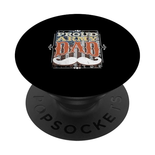 Proud Army Dad Family, US-Flagge, militärischer Vatertag, Herren PopSockets Klebender PopGrip Proud Army Dad Family, US-Flagge, militärischer Vatertag, Herren PopSockets Klebender PopGrip von Funny Father's Day Gear