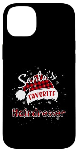 Hülle für iPhone 14 Plus Lustiger Weihnachtsmann Favorite Friseur Weihnachten Plaid Buffalo von Funny Favorite Christmas Matching Pajama Tee