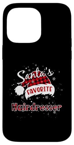 Hülle für iPhone 14 Pro Max Lustiger Weihnachtsmann Favorite Friseur Weihnachten Plaid Buffalo von Funny Favorite Christmas Matching Pajama Tee