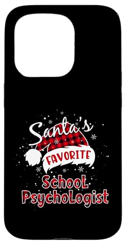 Hülle für iPhone 15 Pro Funny Santa's Favorite School Psychologe Christmas Plaid von Funny Favorite Christmas Matching Pajama Tee