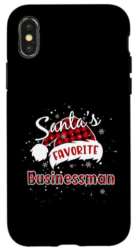 Hülle für iPhone X/XS Lustiger Weihnachtsmann Favorite Geschäftsmann Weihnachten Plaid Büffel von Funny Favorite Christmas Matching Pajama Tee