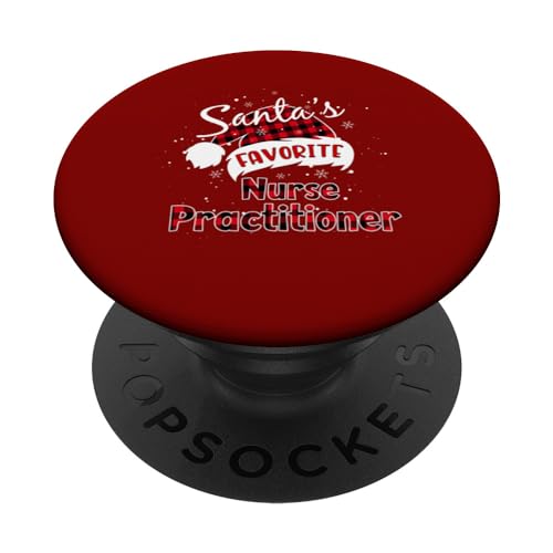 Lustiger Weihnachtspyjama für Krankenschwestern des Weihnachtsmanns PopSockets Klebender PopGrip von Funny Favorite Christmas Matching Pajama Tee