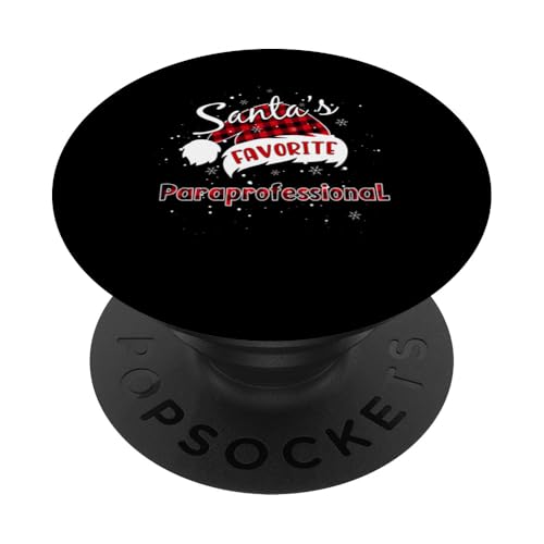 Lustiges paraprofessionelles Weihnachtsplaid vom Weihnachtsmann PopSockets Klebender PopGrip von Funny Favorite Christmas Matching Pajama Tee