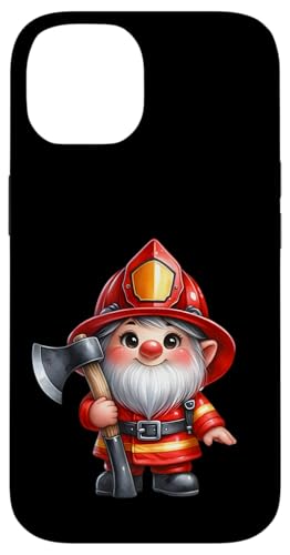 Fireman Gnome With Fire Fighting Axe For Kids Firefighter Hülle für iPhone 14 von Funny Fireman Gifts For Firefighters Gnome Lovers