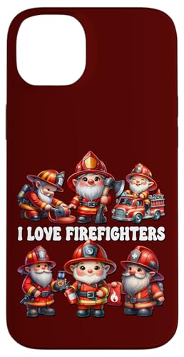 I Love Firefighters Gnome Graphic For Kids Firefighter Love Hülle für iPhone 14 Plus von Funny Fireman Gifts For Firefighters Gnome Lovers