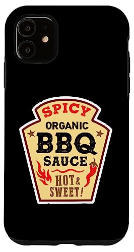 Hülle für iPhone 11 BBQ Sauce Hot Spicy Grill Ketchup Barbecue Halloween Kostüm von Funny Food Condiment Costumes for Groups & Couples