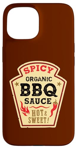 Hülle für iPhone 15 BBQ Sauce Hot Spicy Grill Ketchup Barbecue Halloween Kostüm von Funny Food Condiment Costumes for Groups & Couples