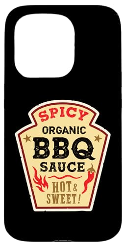 Hülle für iPhone 15 Pro BBQ Sauce Hot Spicy Grill Ketchup Barbeque Halloween Kostüm von Funny Food Condiment Costumes for Groups & Couples