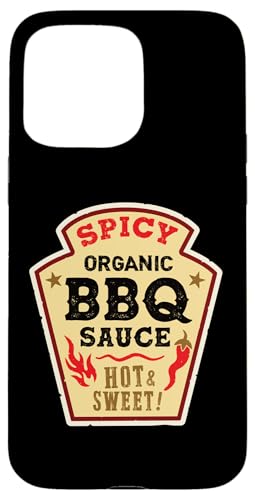 Hülle für iPhone 15 Pro Max BBQ Sauce Hot Spicy Grill Ketchup Barbeque Halloween Kostüm von Funny Food Condiment Costumes for Groups & Couples