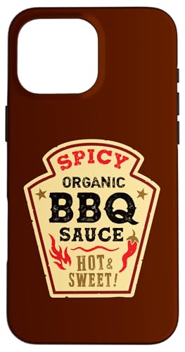 Hülle für iPhone 16 Pro Max BBQ Sauce Hot Spicy Grill Ketchup Barbecue Halloween Kostüm von Funny Food Condiment Costumes for Groups & Couples