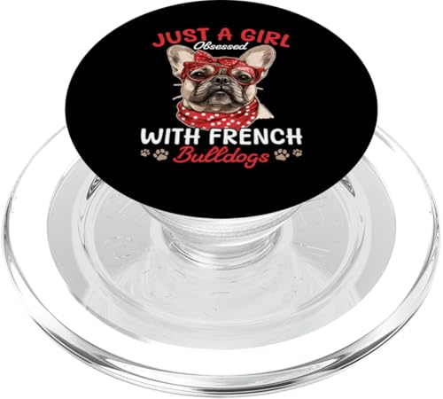 Französische Bulldogge Frechie Hunderasse Just a Girl Obsessed with PopSockets PopGrip für MagSafe von Funny French Bulldog Frechie Dog Graphics Co.