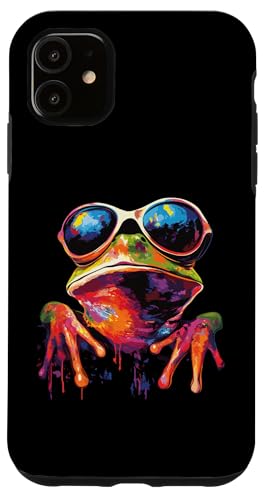 Hülle für iPhone 11 Froschliebhaber Pop Art trägt Sonnenbrille lustiger Frosch von Funny Frog Lovers Designs