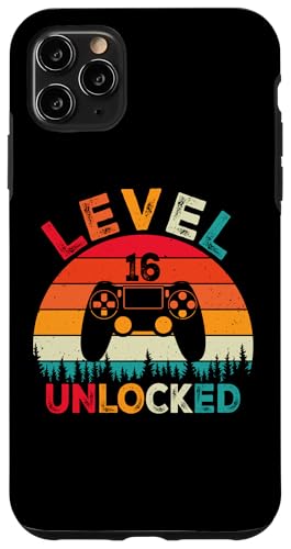 Hülle für iPhone 11 Pro Max Level 16 Unlocked Gaming Video Gamer Boy zum 16. Geburtstag von Funny Gamer Birthday Gaming Tee Store