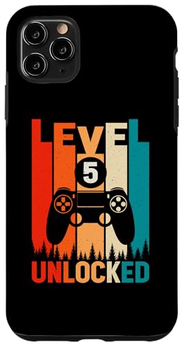 Hülle für iPhone 11 Pro Max Level 5 Unlocked Gaming zum 5. Geburtstag, Video Gamer Boy von Funny Gamer Birthday Gaming Tee Store