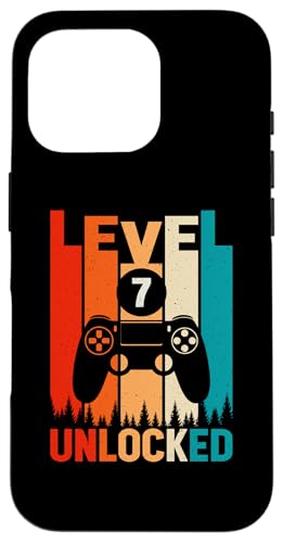 Hülle für iPhone 16 Pro Level 7 hat Seven Gaming Video Gamer Boy zum 7. Geburtstag freigeschaltet von Funny Gamer Birthday Gaming Tee Store