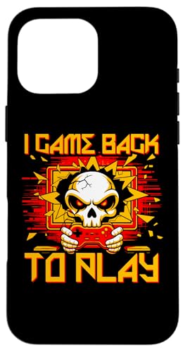 Hülle für iPhone 16 Pro Max I Game back to play Funny Gamer Skelett Humor von Funny Gamer Retro Console Humor Tee