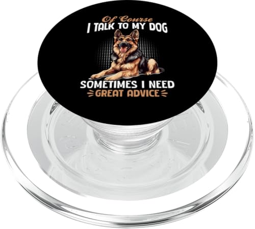 Deutscher Schäferhund Rasse Natürlich spreche ich mit meinem Hund PopSockets PopGrip für MagSafe von Funny German Shepherd Dog Graphics Co.