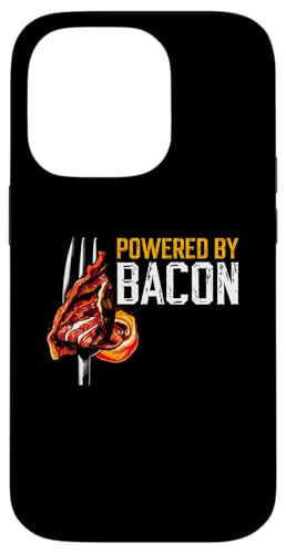 Powered by Bacon – Lustiger Retro-Grill-Speckliebhaber Hülle für iPhone 14 Pro von Funny Gifts for Bacon Lovers