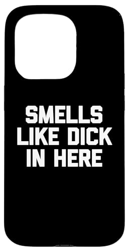 Smells Like Dick In Here - Lustiger Spruch Sarkastische Neuheit Hülle für iPhone 15 Pro von Funny Gifts & Funny Designs