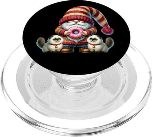 Donut And Cat Owner Gifts For Women And Men Pink Doughnut PopSockets PopGrip für MagSafe von Funny Gnome Cat Lover Gifts For Women Men And Kids