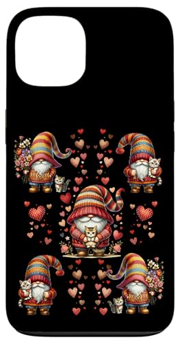 Hülle für iPhone 13 Cat Grandpa Gnomes With Cute Heart Decor For Mom Cat Lady von Funny Gnome Cat Lover Gifts For Women Men And Kids