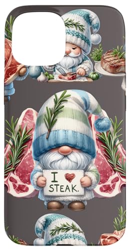 Hülle für iPhone 15 Grilling Gnome For Men Who Loves Steak Funny Fathers Day von Funny Gnome Dad Fathers Day Gifts For Steak Lovers