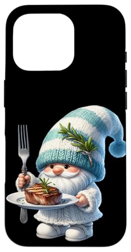 Hülle für iPhone 16 Pro Retired Dad Grilling Gnome Graphic Grandpa Love Grill Steak von Funny Gnome Dad Fathers Day Gifts For Steak Lovers