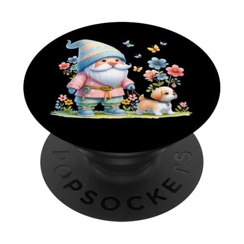 Cute Dog Owner Must Haves For New Dog Owner Dog Dad Gnome PopSockets Klebender PopGrip von Funny Gnome Dog Owner Gifts For Women And Men