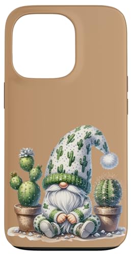 Hülle für iPhone 13 Pro Grumpy Cactus Dad Gnome With Succulent Pots For Cactus Lover von Funny Gnome Stuff Cactus Gifts For Cactus Lovers