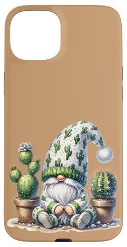 Hülle für iPhone 15 Plus Grumpy Cactus Dad Gnome With Succulent Pots For Cactus Lover von Funny Gnome Stuff Cactus Gifts For Cactus Lovers