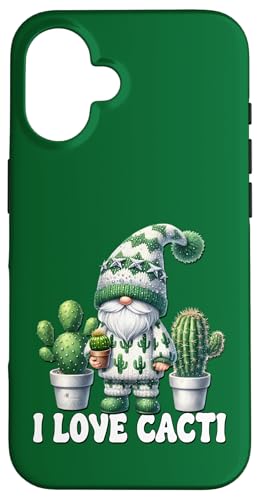 Hülle für iPhone 16 Cactus Dad Gnome Graphic For Grumpy Men Who Love Cacti von Funny Gnome Stuff Cactus Gifts For Cactus Lovers