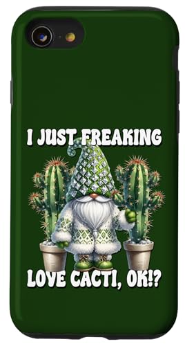 Hülle für iPhone SE (2020) / 7 / 8 Funny Saying For Men And Women Succulent Gnome Love Cacti von Funny Gnome Stuff Cactus Gifts For Cactus Lovers