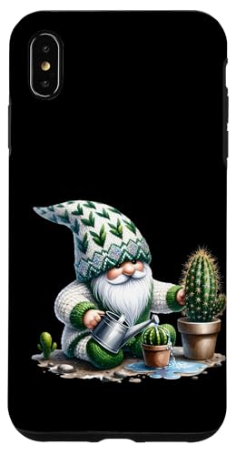 Hülle für iPhone XS Max Cactus Gnome Graphic For Introverts Green Succulent Plants von Funny Gnome Stuff Cactus Gifts For Cactus Lovers