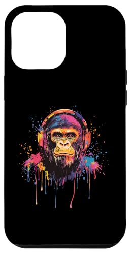 Hülle für iPhone 12 Pro Max Gorilla Lovers Pop Art trägt Kopfhörer Lustiger Gorilla von Funny Gorilla Lovers Designs