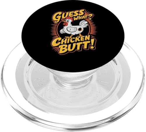 Funny Guess What Chicken Butt Chicken Meme Kleidung PopSockets PopGrip für MagSafe von Funny Graphic Tee Meme