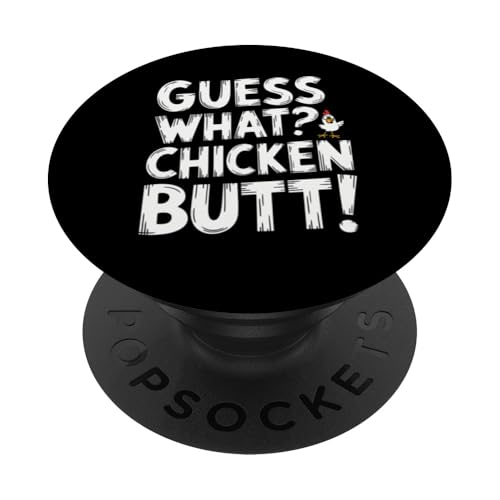 Guess What Chicken Butt Chicken Meme Lustiges Tier PopSockets Klebender PopGrip von Funny Graphic Tee Meme