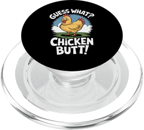 Guess What Chicken Butt Lustiges Chicken Meme-Grafik-T-Shirt PopSockets PopGrip für MagSafe von Funny Graphic Tee Meme