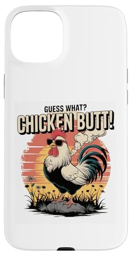 Hülle für iPhone 15 Plus Ratet mal, welcher Chicken Butt Humorvoller Hühnerwitz lustig ist von Funny Graphic Tee Meme