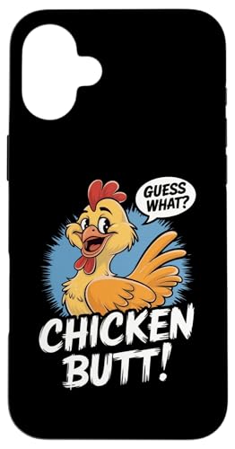 Hülle für iPhone 16 Plus Lustiges Meme Guess What Chicken Butt Lustiges Huhn Spruch von Funny Graphic Tee Meme