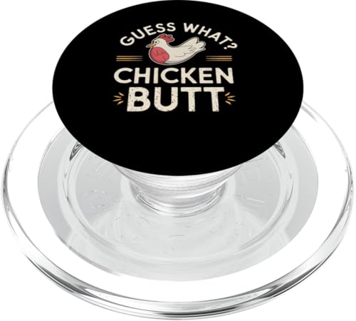 Lustiges Meme Guess What Chicken Butt Lustiges Huhn Spruch PopSockets PopGrip für MagSafe von Funny Graphic Tee Meme