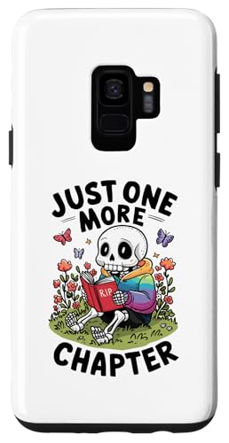 Hülle für Galaxy S9 Book Lover Skelett Just One More Chapter Reading Books von Funny Graphic Tees For Women and Men