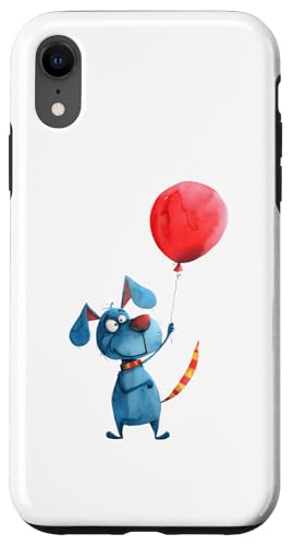 Hülle für iPhone XR Hunde-Liebhaber, Aquarell, Welpe, Ballon, Tierliebhaber, Geschenk von Funny Graphic Tees For Women and Men