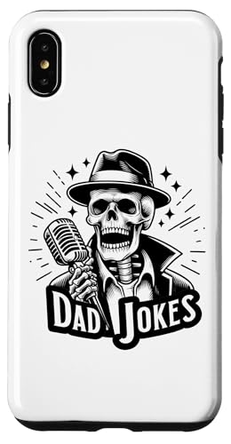 Hülle für iPhone XS Max Papa Witze Skelett Mikrofon Lustiges Papa Vatertag Wortspiel von Funny Graphic Tees For Women and Men