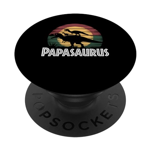 Papasaurus Rex Dinosaurier Papa Vatertagsgeschenk PopSockets Klebender PopGrip von Funny Graphic Tees For Women and Men