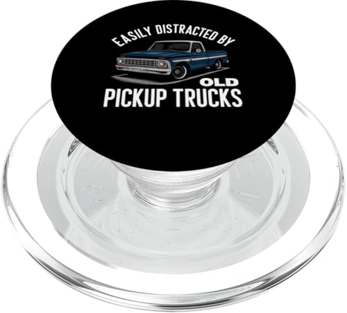 Pickup-Truck-Liebhaber, leicht von alten Pickup-Trucks abgelenkt PopSockets PopGrip für MagSafe von Funny Graphic Tees For Women and Men