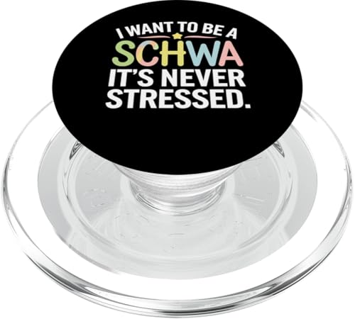 Schwa Phonetiklehrer Student Englisch Hauptfach Linguistik PopSockets PopGrip für MagSafe von Funny Graphic Tees For Women and Men