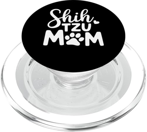 Shih Tzu Mom Hundeliebhaber süßer Pfotenabdruck Welpe Haustier Tier PopSockets PopGrip für MagSafe von Funny Graphic Tees For Women and Men